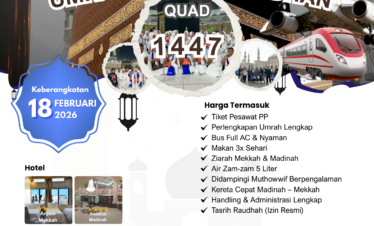 Umrah Regular Awal Ramadhan 1447 H