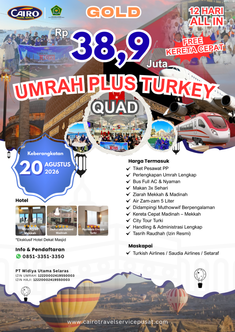 Umroh Plus Turki 12 Hari 20 Agustus